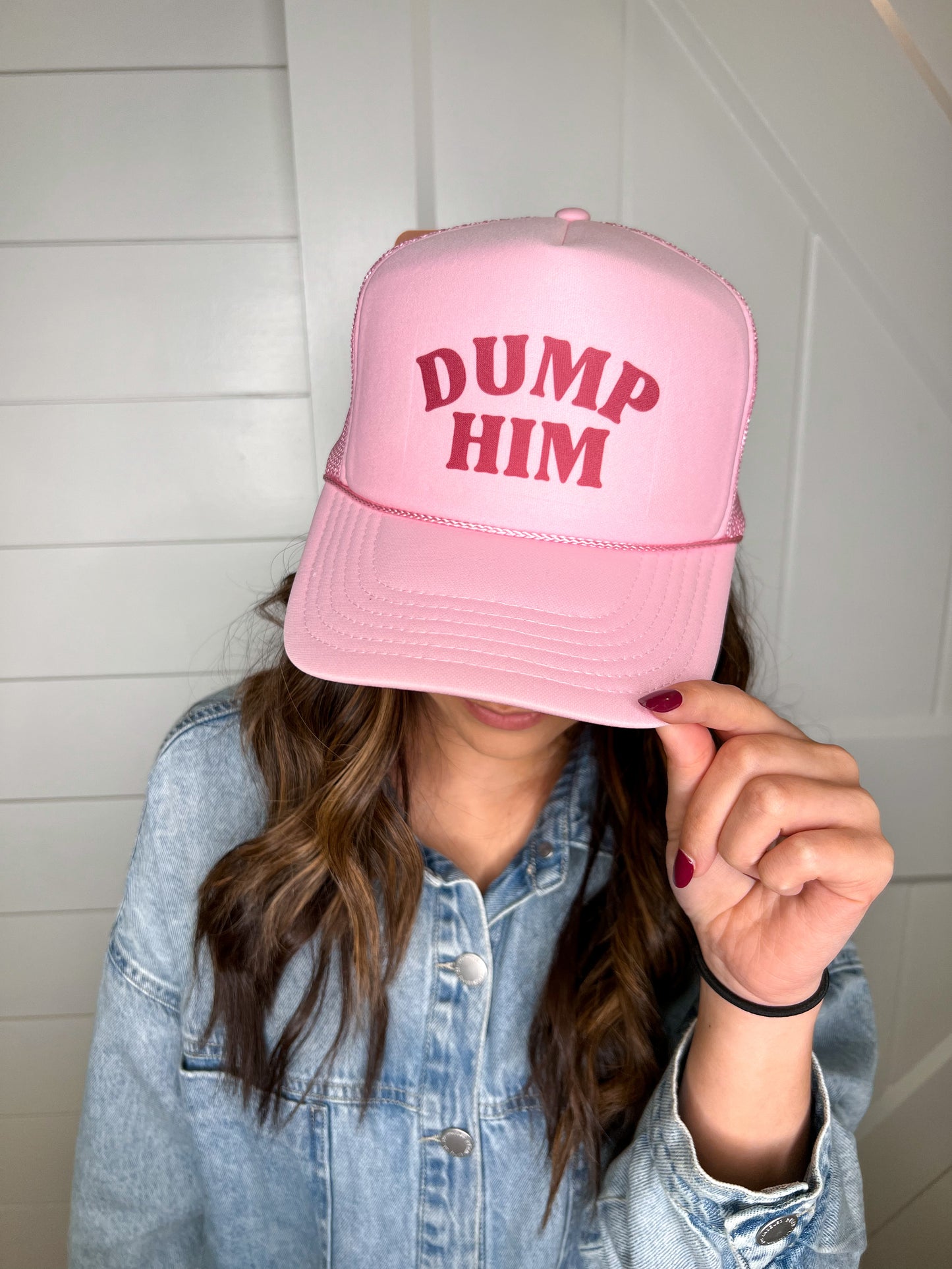 Dump Him Snapback Foam Trucker Hat-Trucker Hat-Turquoise & Tequila-CR 04/21/25-The Twisted Chandelier