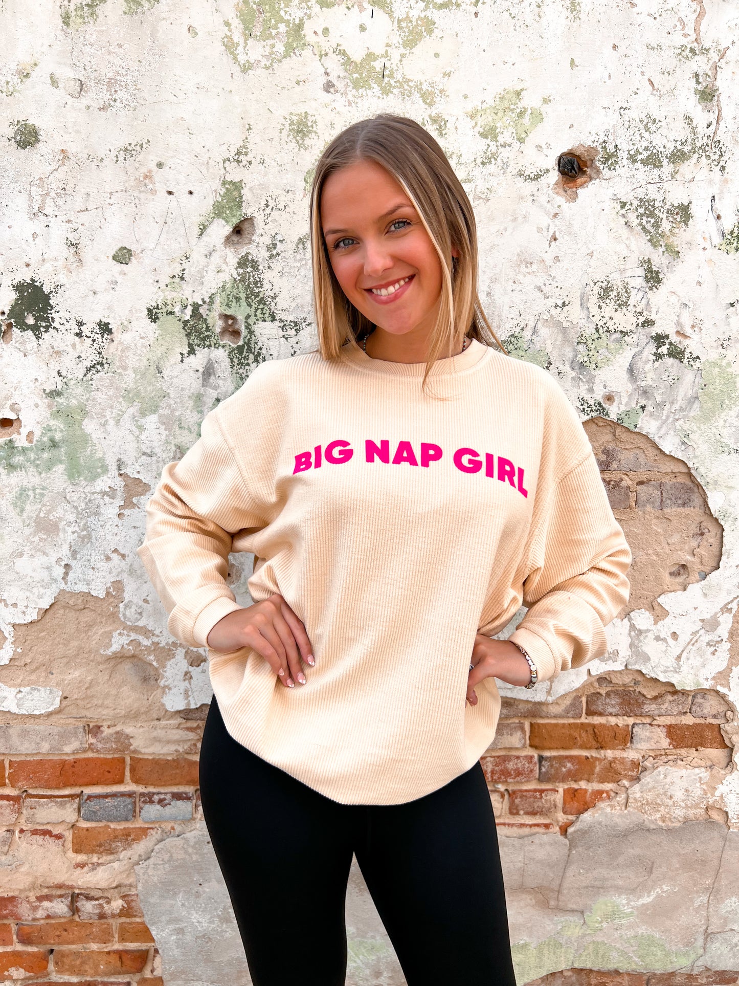 Big Nap Girl Sweatshirt-Apparel & Accessories-friday+saturday-BIN B4-The Twisted Chandelier