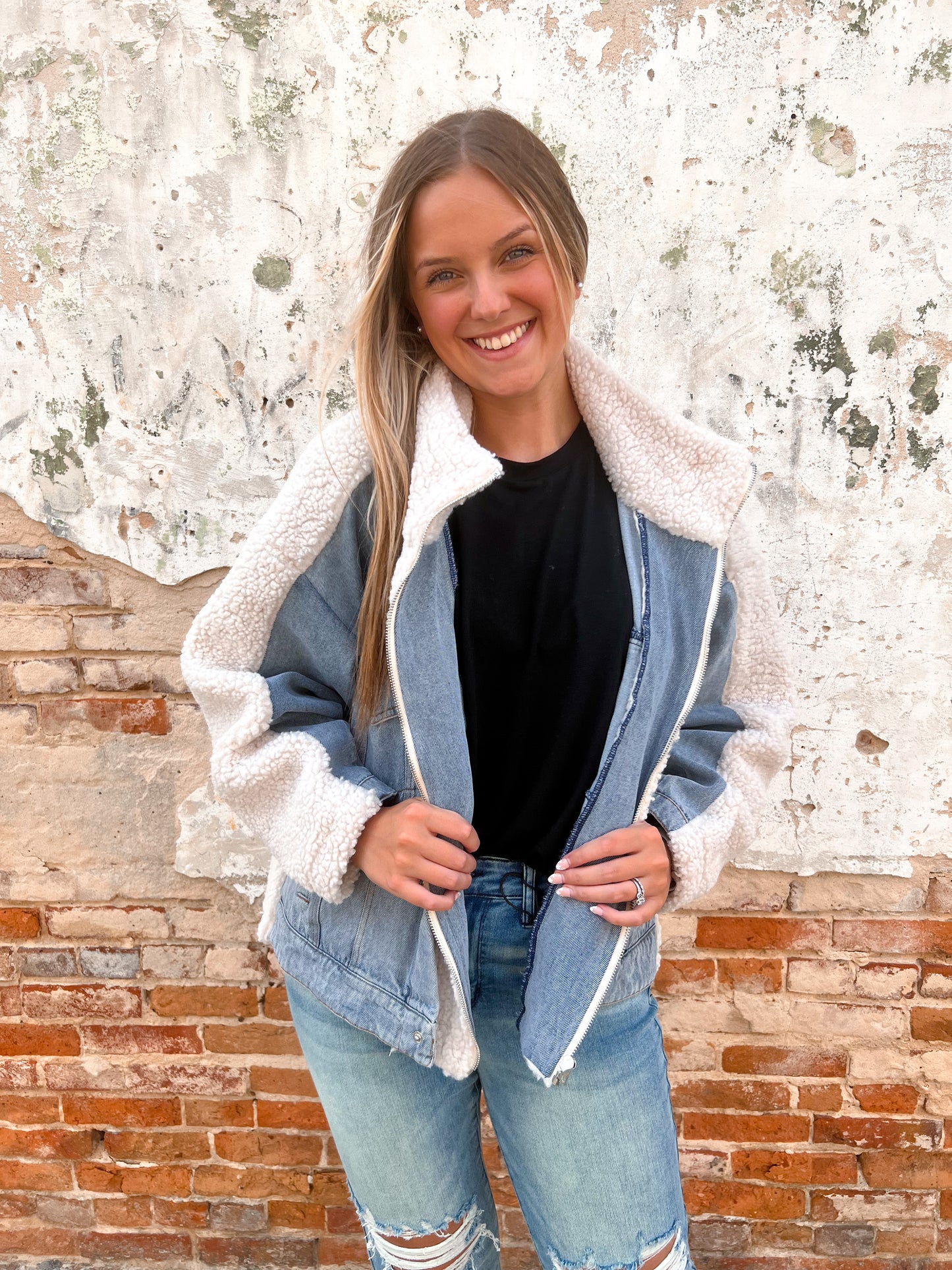 Tilly Fleece & Denim Combo Oversized Jacket-Jacket-Mable-MJK6129_TP, t3-The Twisted Chandelier
