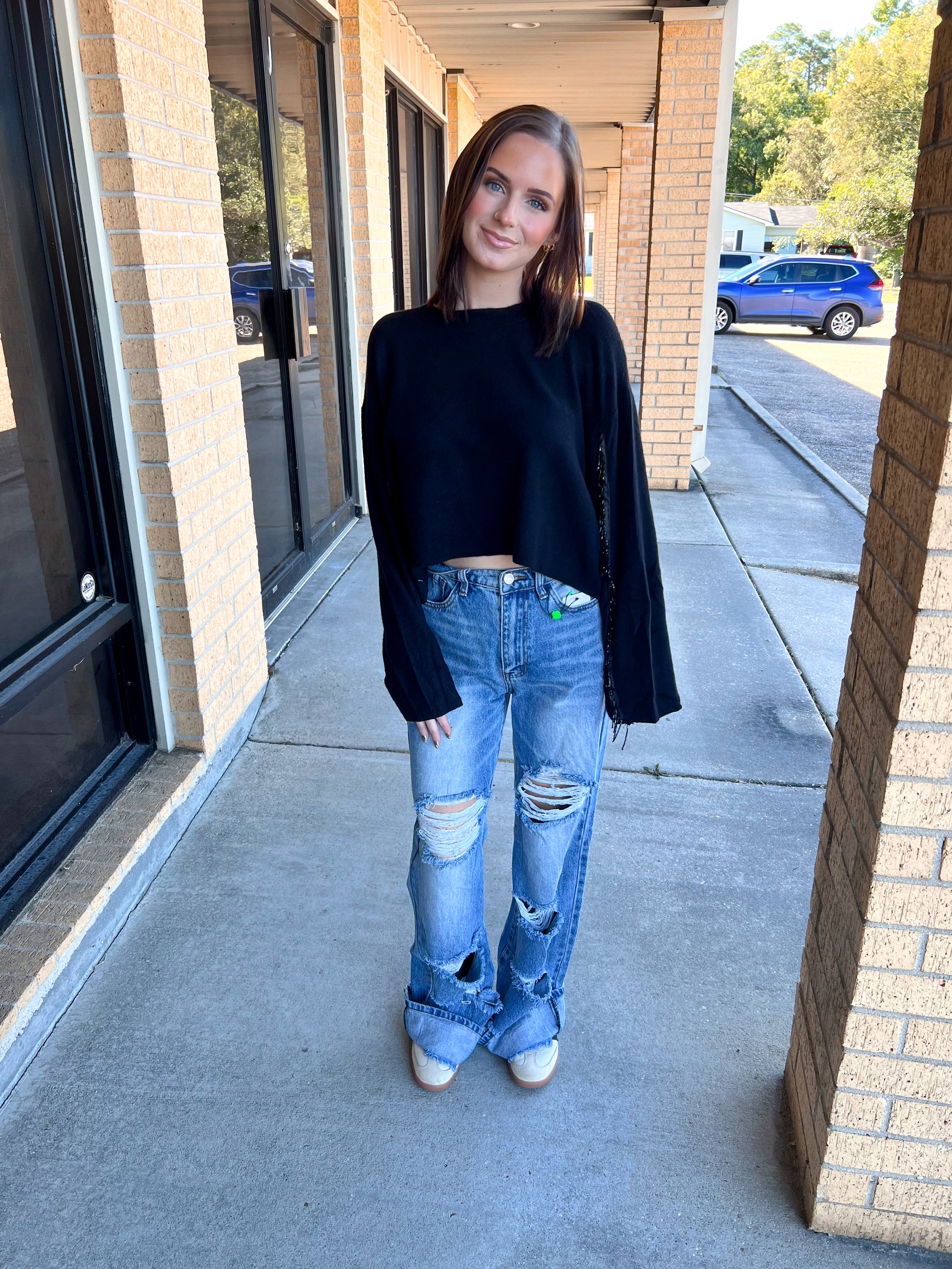 Shay High-Rise Distressed Wide Leg Jeans-Wide Leg Jeans-Vibrant M.i.U-Bin b6,bottoms,FD 02/18/25-The Twisted Chandelier