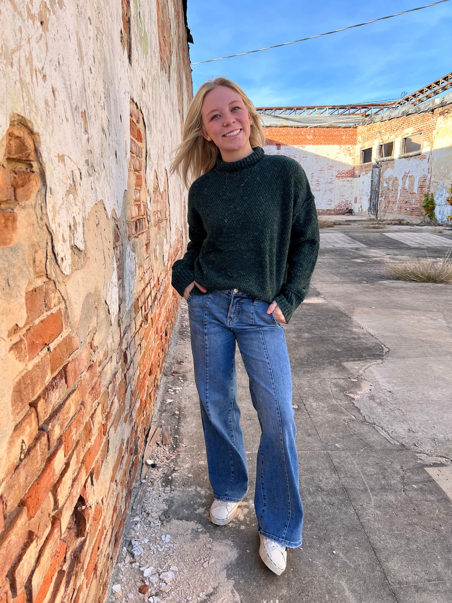 Willow Wool Blend Turtleneck Long Sleeve Sweater-Sweater-Blu Pepper-BIN A 3,FD 12/17/24,not on the floor only in totes-The Twisted Chandelier