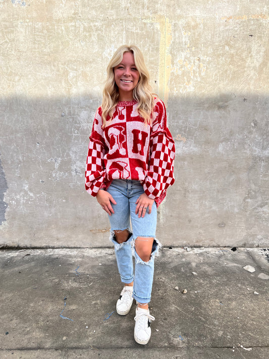 Oversized Sweater With Hohoho-Sweater-Fantastic Fawn-Bin a1,IFKT51707-09-The Twisted Chandelier