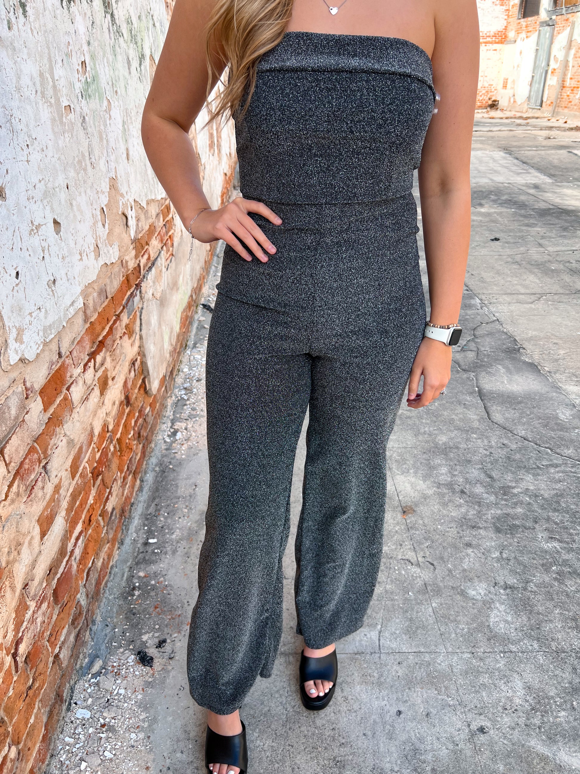 Amelia Bodycon Strapless Jumpsuit-Jumpsuits & Rompers-The Vintage Shop--The Twisted Chandelier