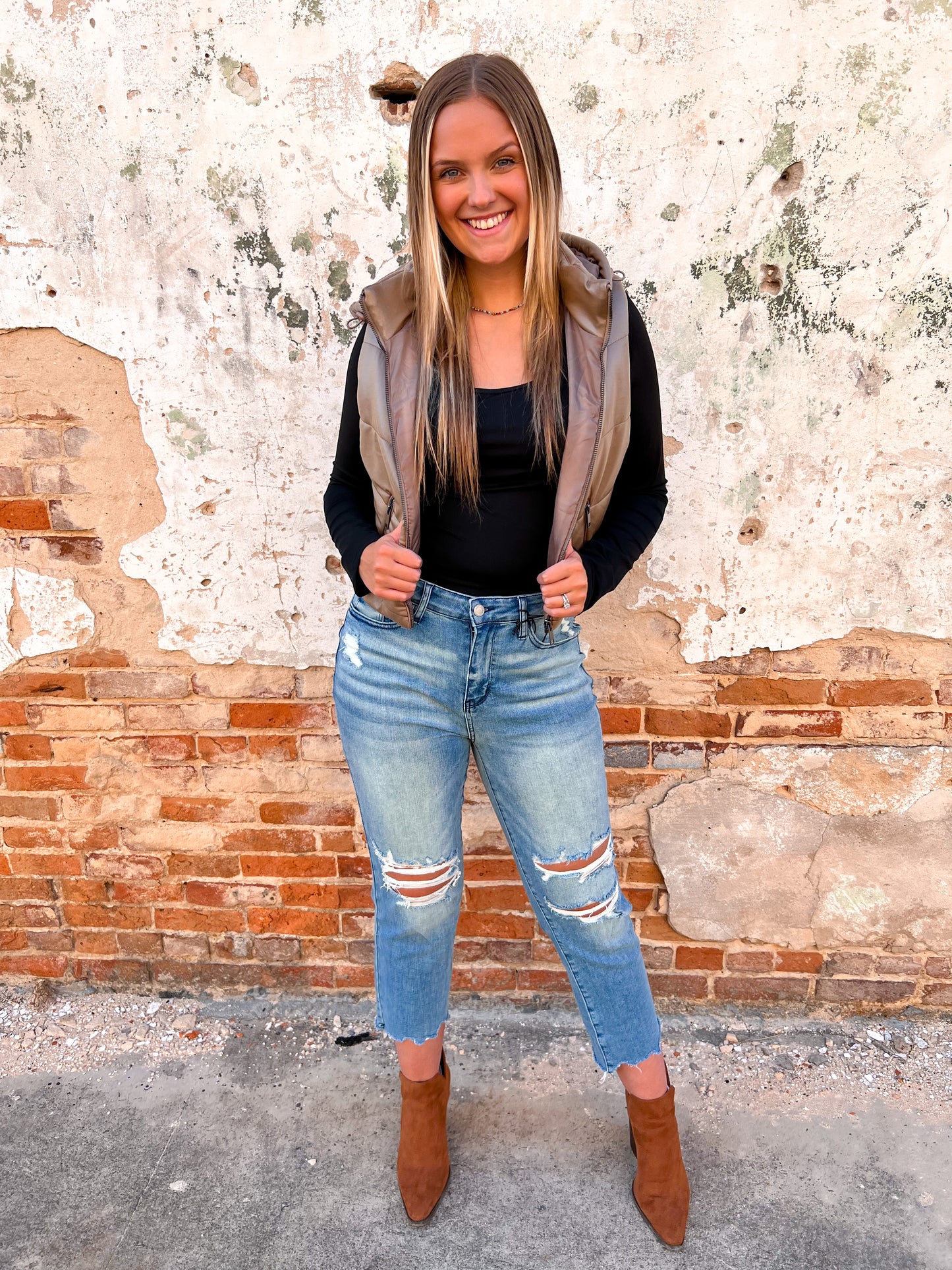 Janna Faux Leather Zip-Up Vest Jacket - Coffee-Puffer Vest-ShopIrisBasic-HMJ20932(Vests), t4-The Twisted Chandelier