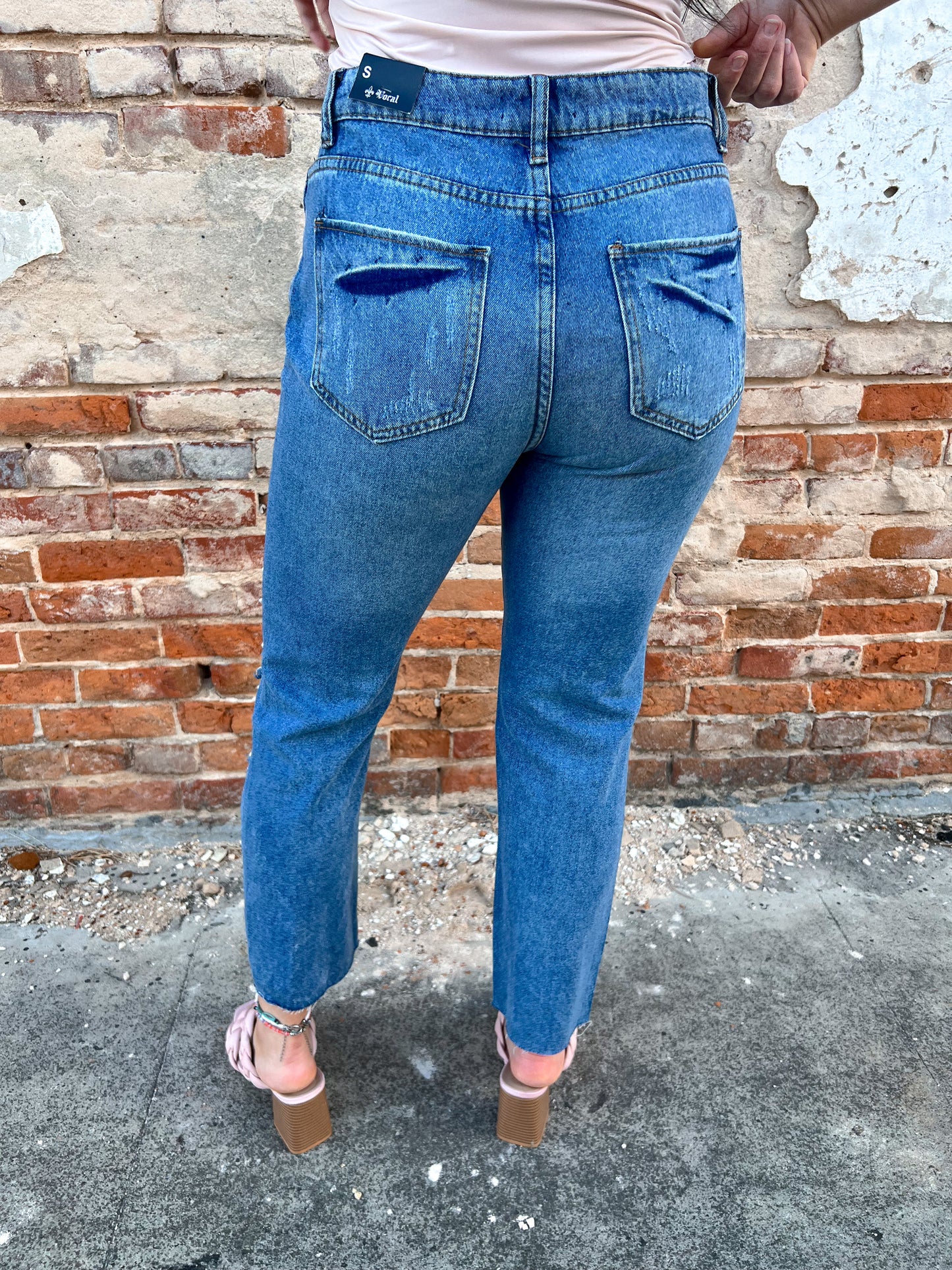 Phoenix Pearl & Rhinestone Studded Straight Leg Denim-Straight Leg Jeans-Vocal-1st md-The Twisted Chandelier