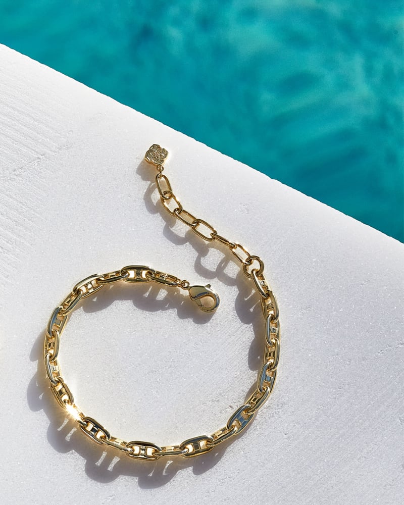 Kendra Scott Bailey Chain Bracelet Gold-Bracelets-Kendra Scott-B00026GLD-The Twisted Chandelier
