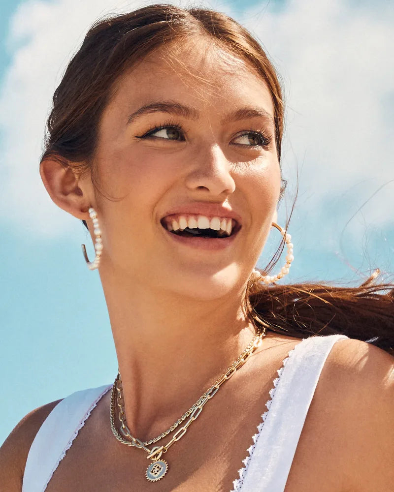 Kendra Scott Brielle Medallion Chain Necklace Gold-Necklaces-Kendra Scott-N00143GLD-The Twisted Chandelier