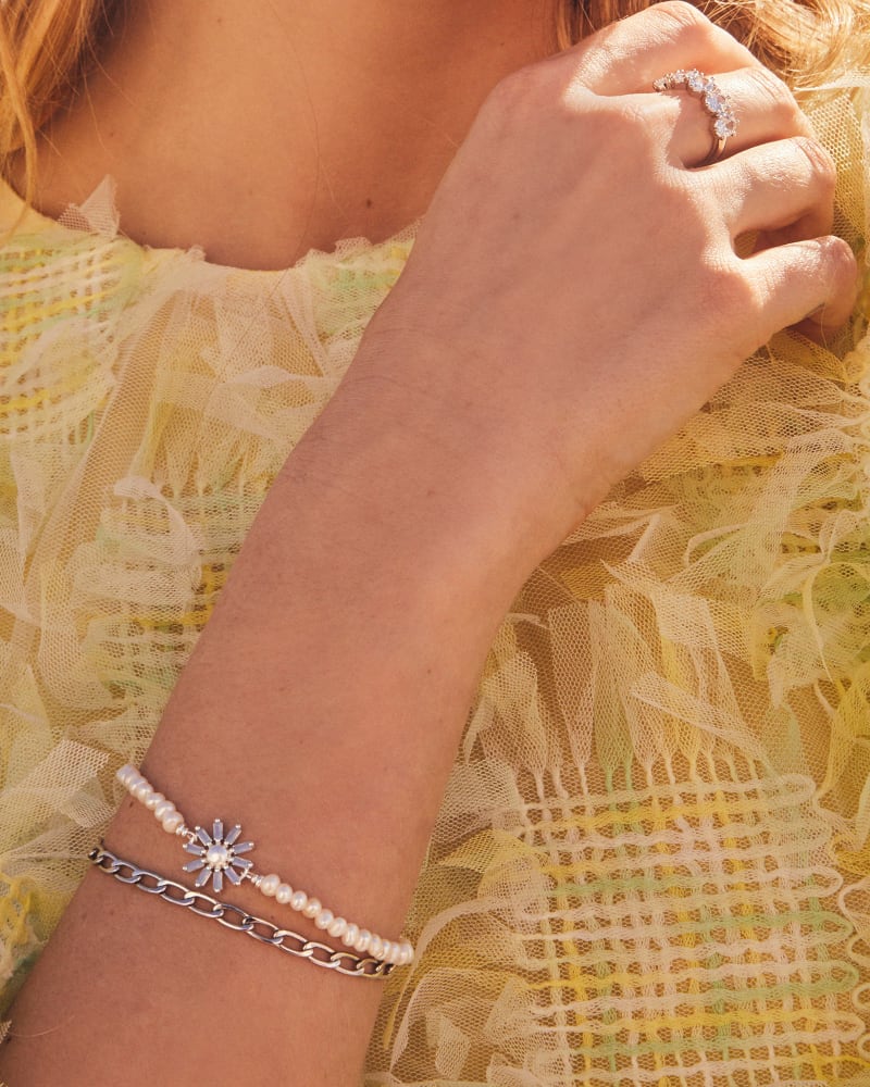 Kendra Scott Cailin Crystal Band Ring Rhodium Metal White Cz Size 7-Rings-Kendra Scott-R1313RHD-The Twisted Chandelier