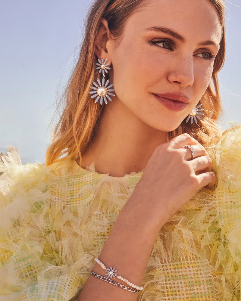 Kendra Scott Cailin Crystal Band Ring Rhodium Metal White Cz Size 7-Rings-Kendra Scott-R1313RHD-The Twisted Chandelier