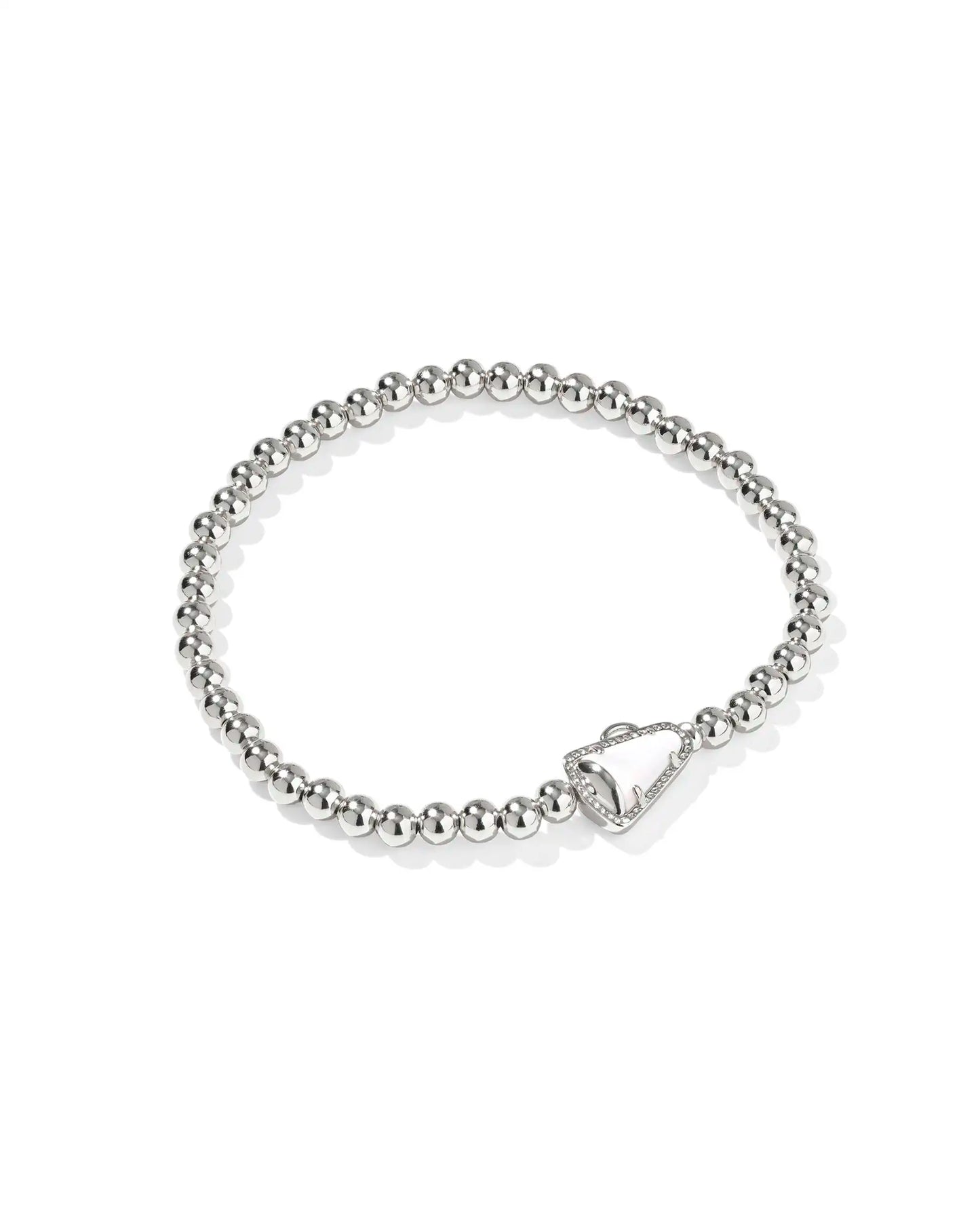 Kendra Scott Cheer Stretch Bracelet Silver White Mother Of Pearl-Bracelets-Kendra Scott-08/21/25,B00322RHD-The Twisted Chandelier