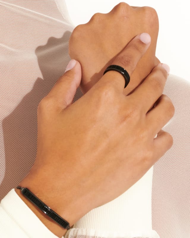 Kendra Scott Jack Delicate Bracelet Gunmetal Black Spinel-Bracelets-Kendra Scott-B1168GUN-The Twisted Chandelier