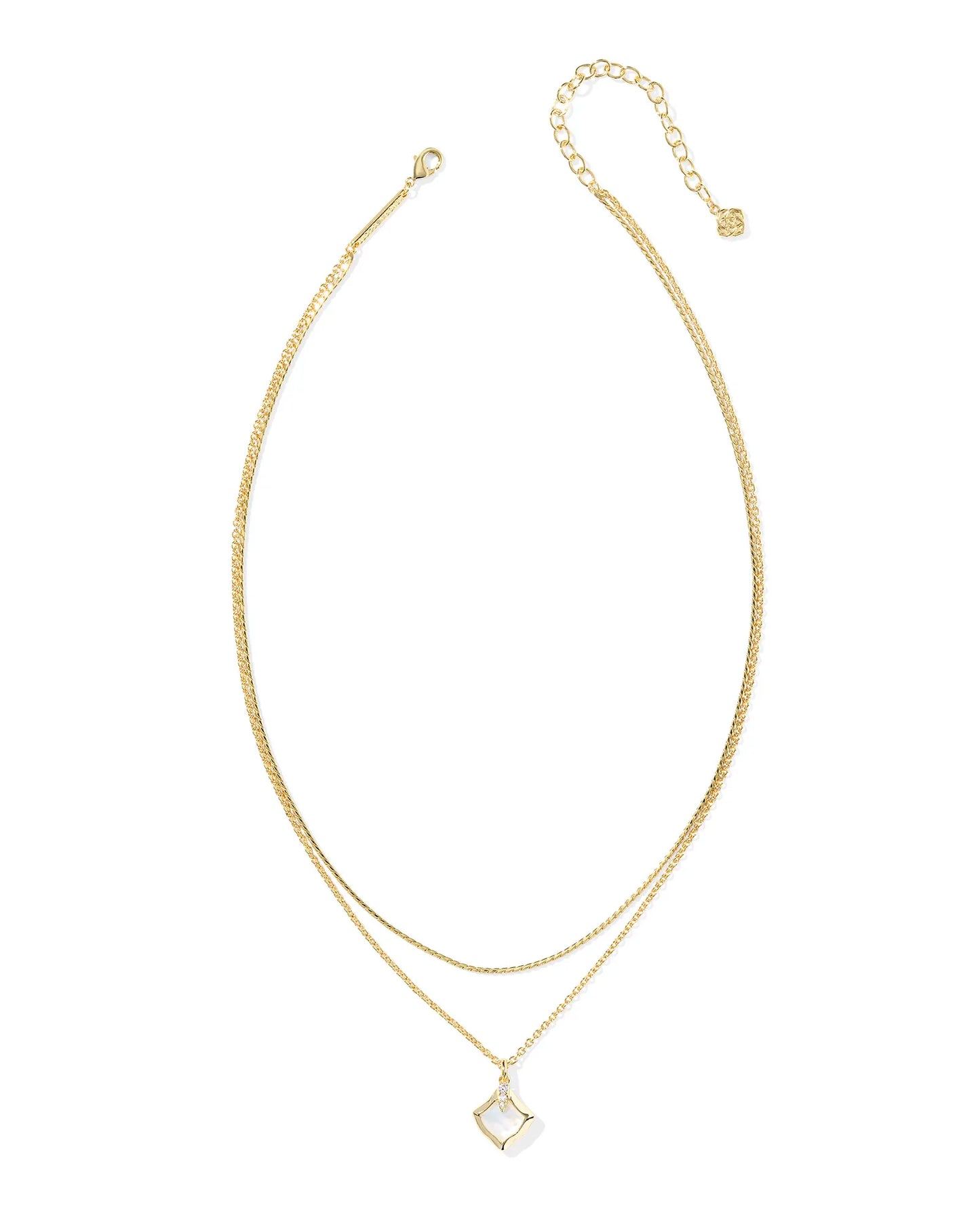 Kendra Scott Joelle Multi Strand Necklace Gold Ivory Mother Of Pearl-Necklaces-Kendra Scott-FD 05/07/25,N01102GLD-The Twisted Chandelier