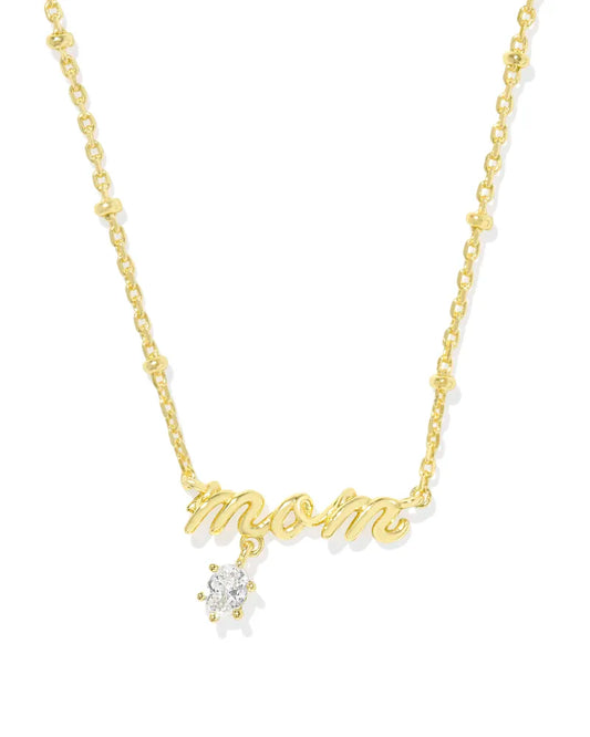 Kendra Scott Mom Crystal Short Pendant Necklace Gold-Necklaces-Kendra Scott-N01056GLD,Sale Kendra Scott-The Twisted Chandelier