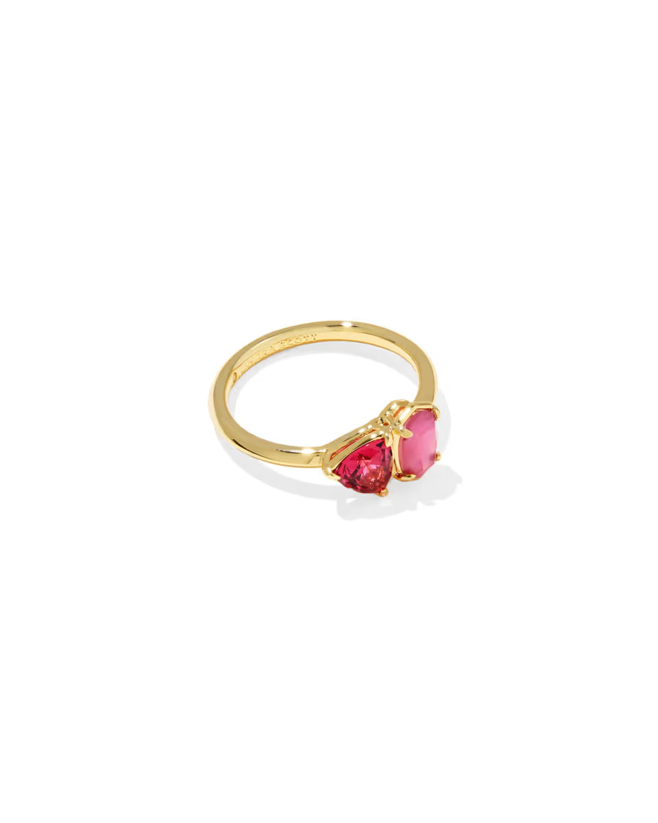 Kendra Scott Tatum Band Ring Gold Pink Mix 6