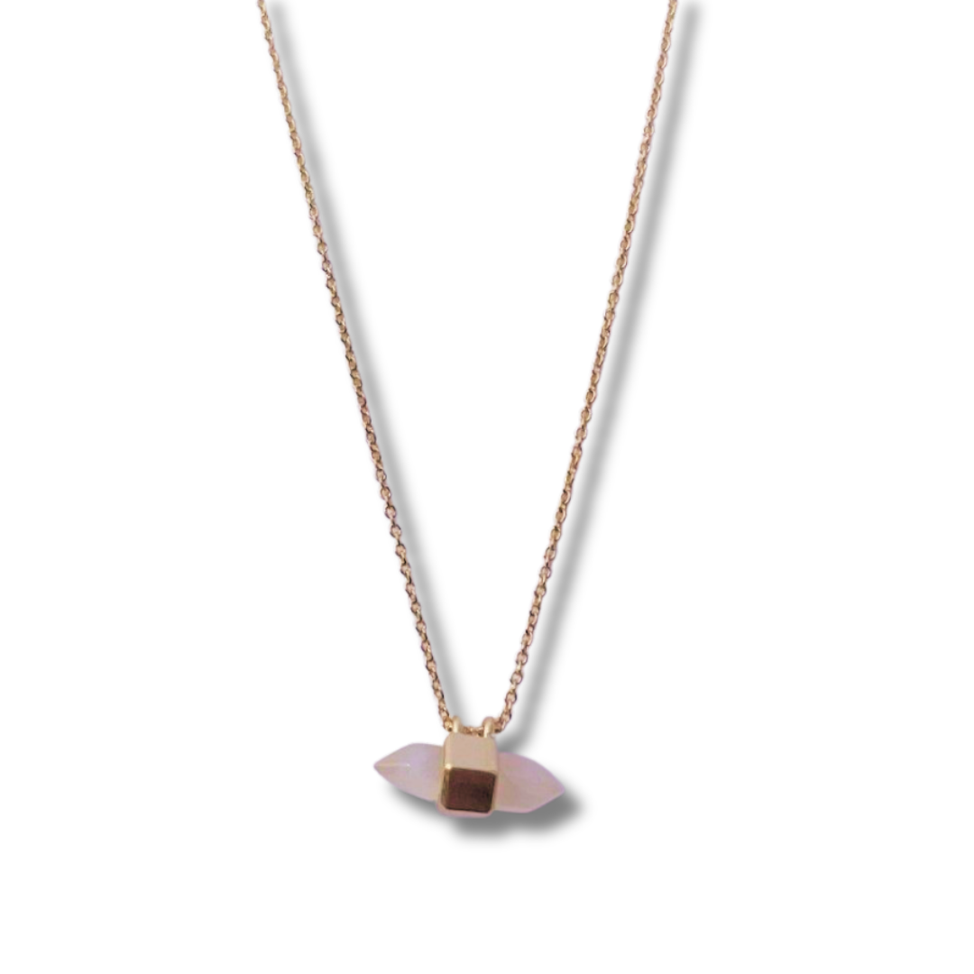 Kendra Scott Jamie Short Pendant Necklace Gold Rose Crystal-Necklaces-Kendra Scott-N1538GLD-The Twisted Chandelier