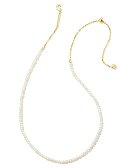 Kendra Scott Lolo Strand Necklace Gold White Pearl-The Twisted Chandelier--The Twisted Chandelier