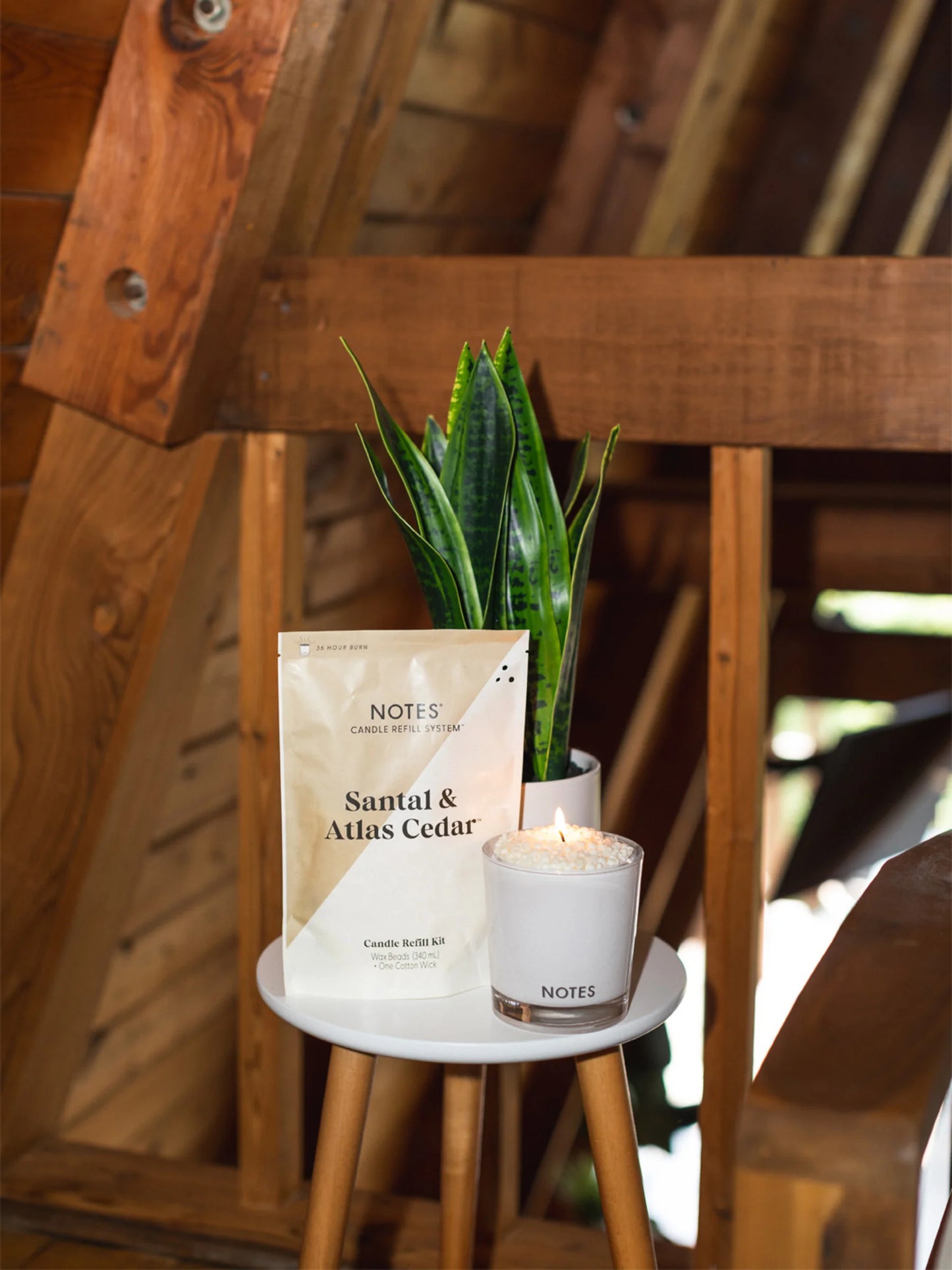 NOTES® Sustainable Candle Refill Kit - Sandal & Atlas-Candles-Notes Candles--The Twisted Chandelier