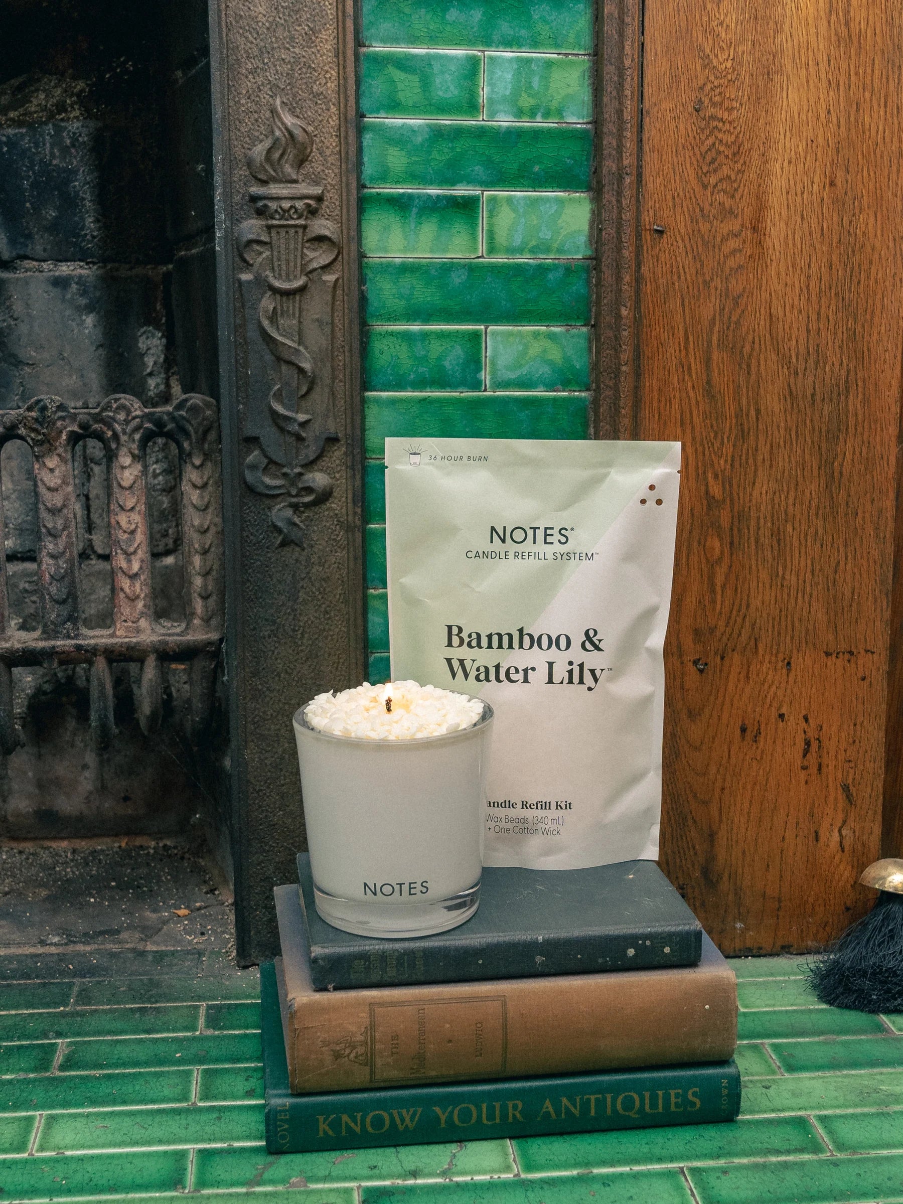 NOTES® Sustainable Candle Refill Kit - Bamboo & Water Lily-Candles-Notes Candles--The Twisted Chandelier