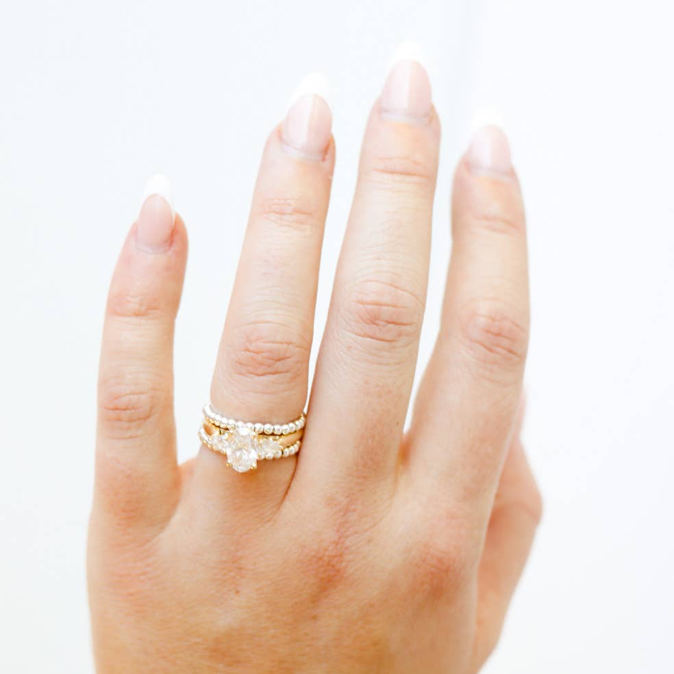 Lexi Beaded Band in Silver-Beaded Blondes-The Twisted Chandelier