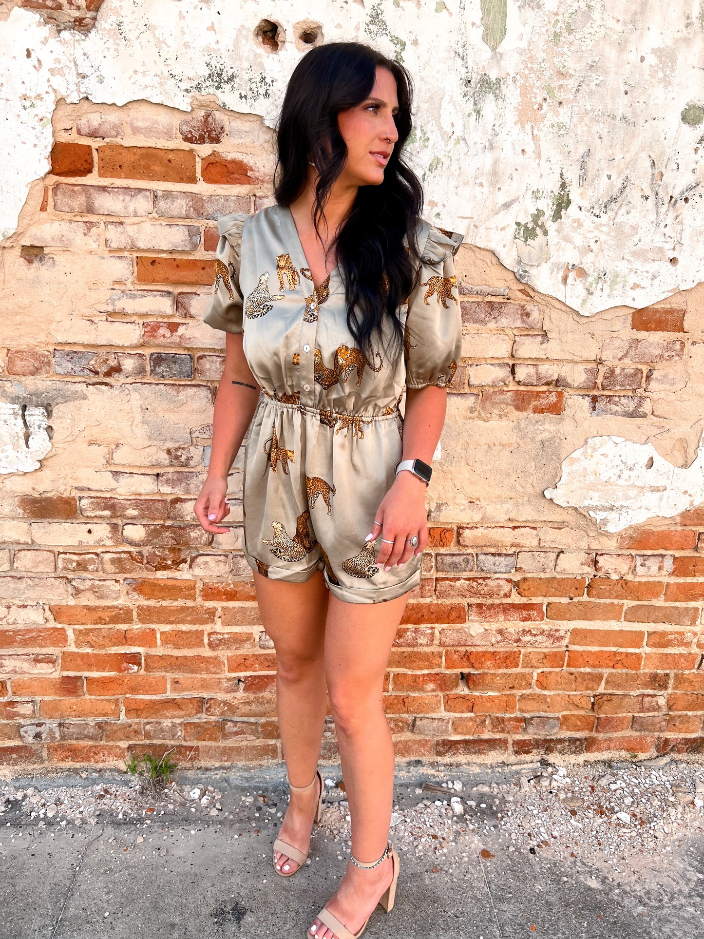 Sophie Animal Print Satin Rompers-Jumpsuits & Rompers-jodifl-1st md, 2nd md, FAVES, H10219, md 7/30-The Twisted Chandelier