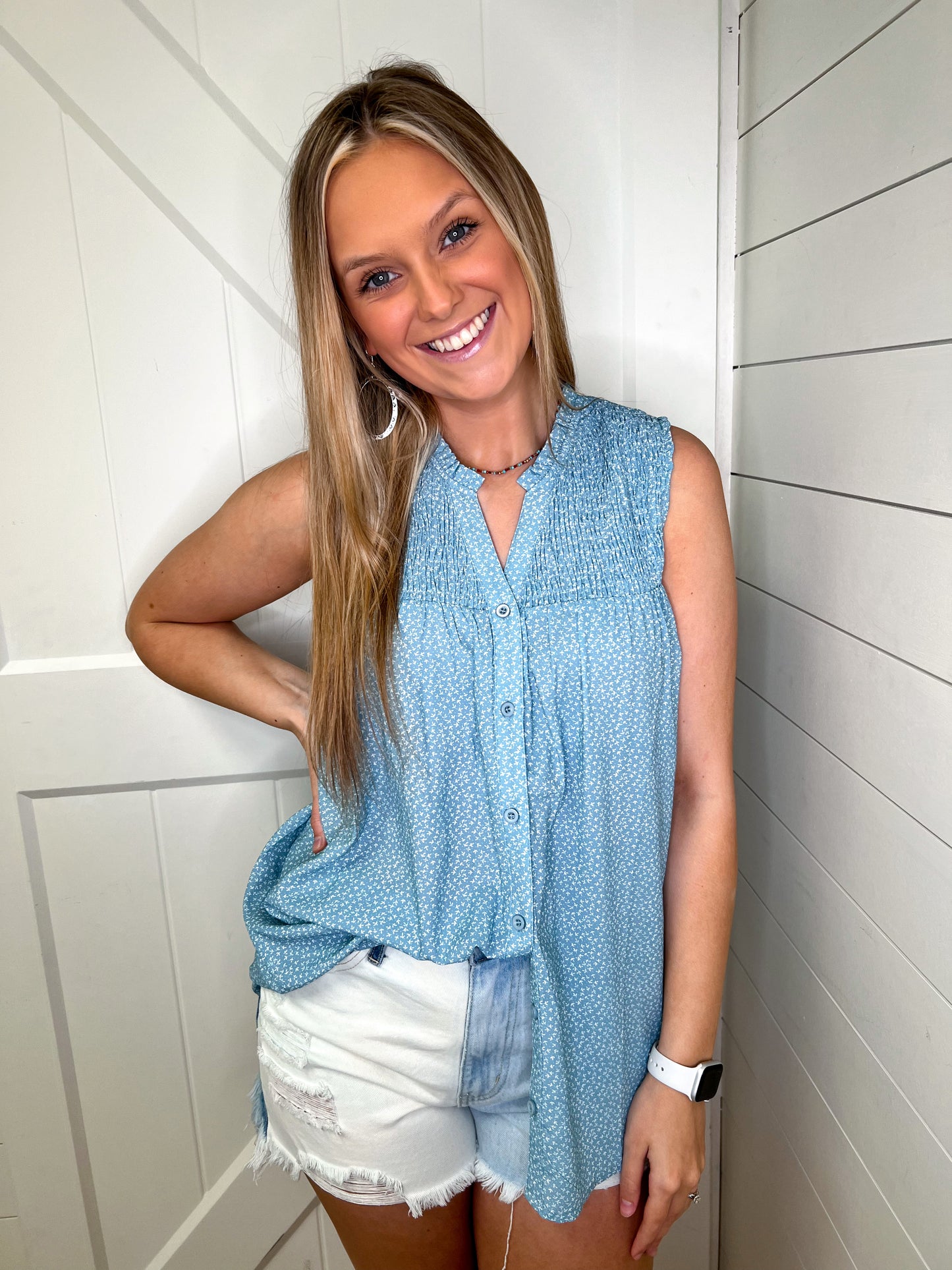 Jillian Ruffled Floral Top-BLOUSE TOP-Heyson-6/20/23, G9856-The Twisted Chandelier