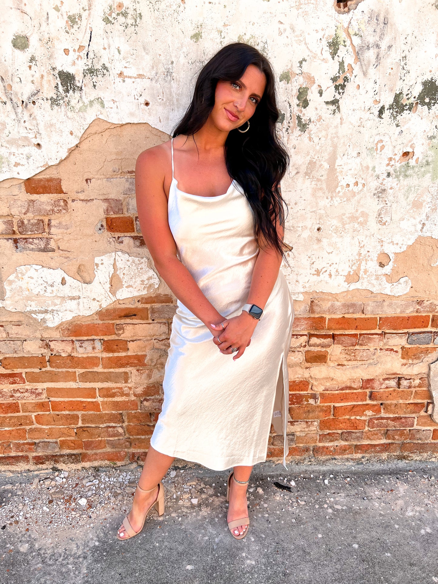 Krista Satin Cowl Neck Midi Slip Dress-Midi-hyfve--The Twisted Chandelier
