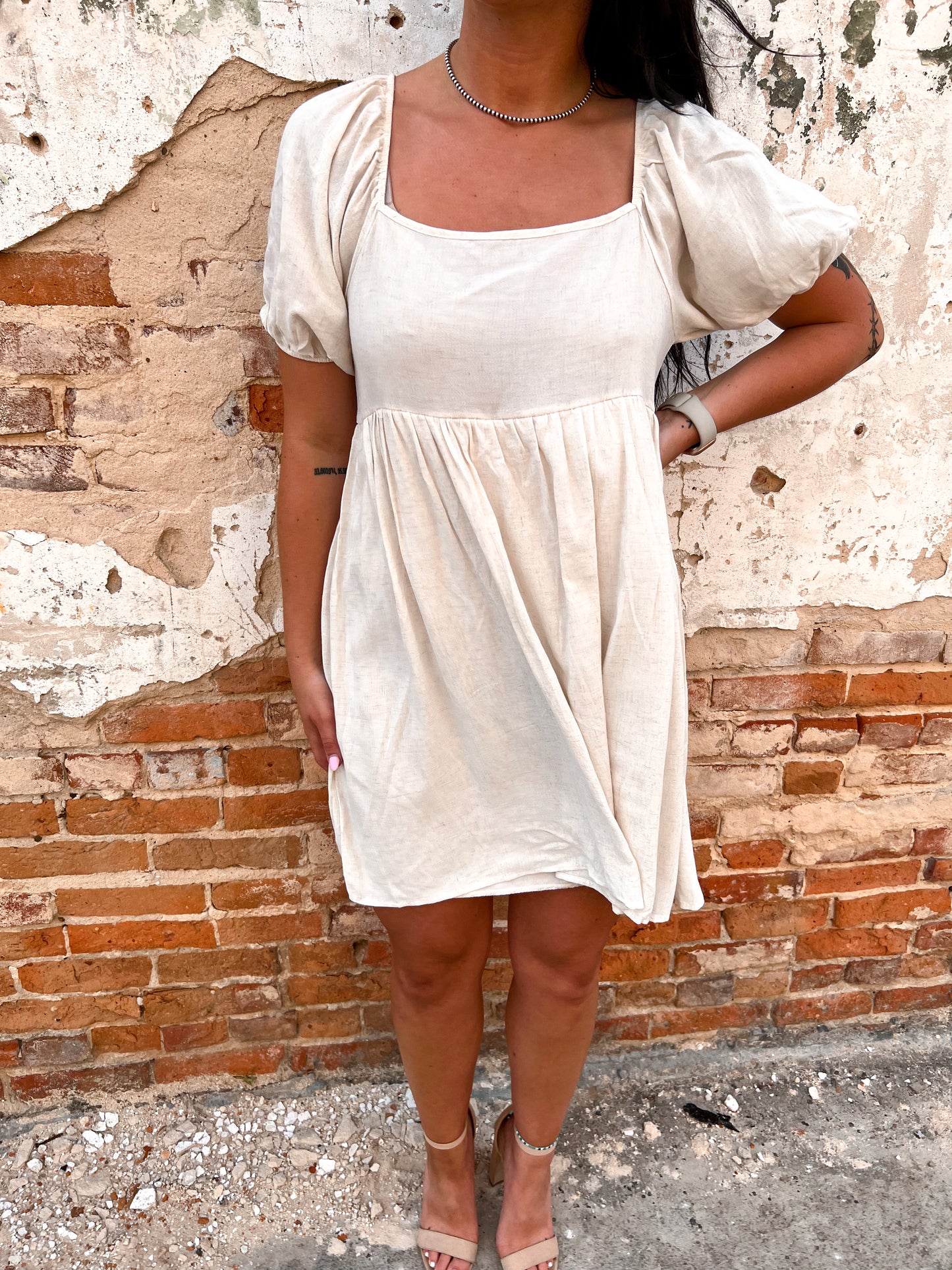 Maddy Washed Linen Tiered Midi Dress-Dress-BiBi-8/29/23, BIN A2-The Twisted Chandelier