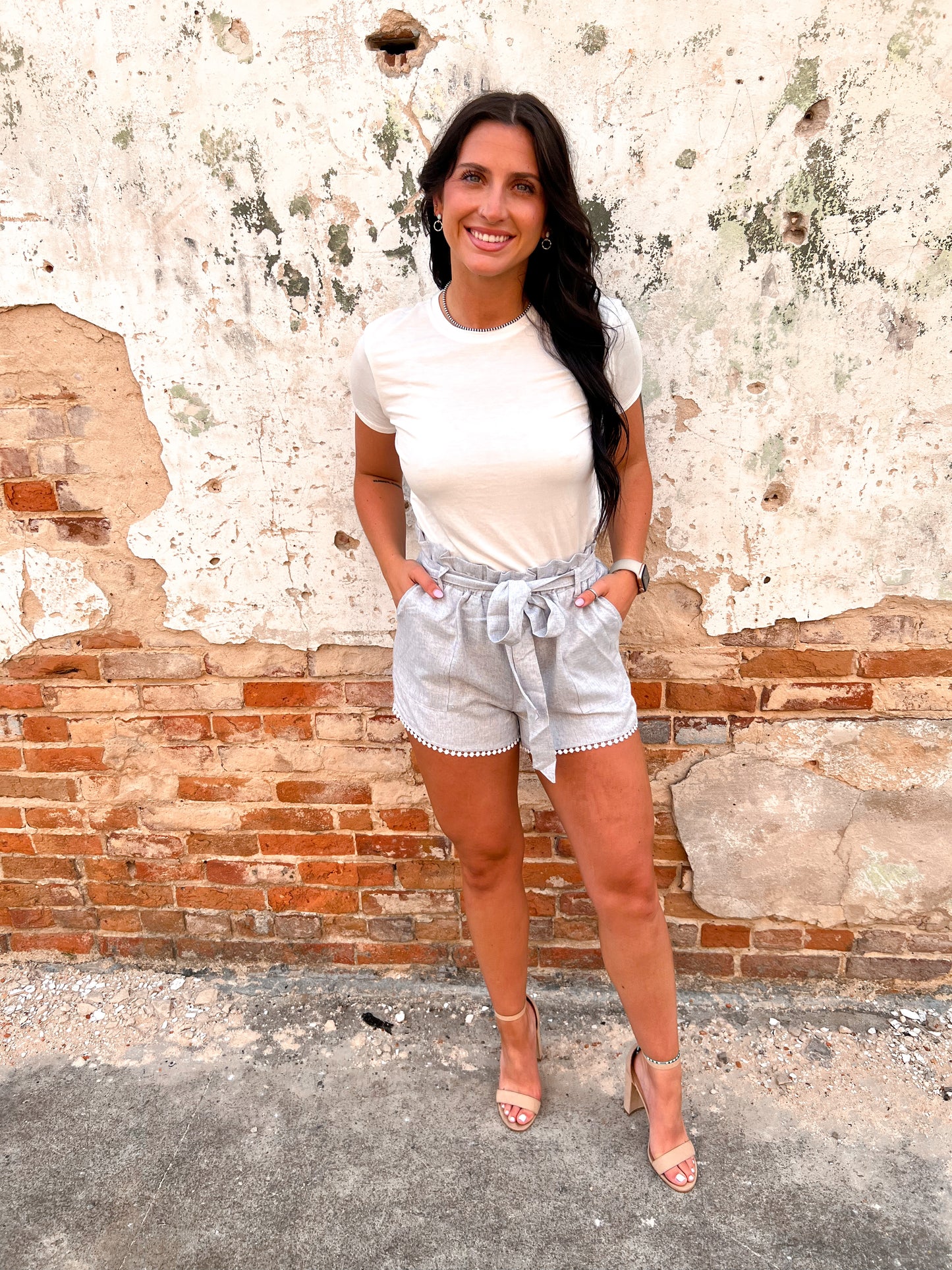 Leola Elastic waist drawstring pompom hemming shorts-Shorts-mazik-6/6-The Twisted Chandelier