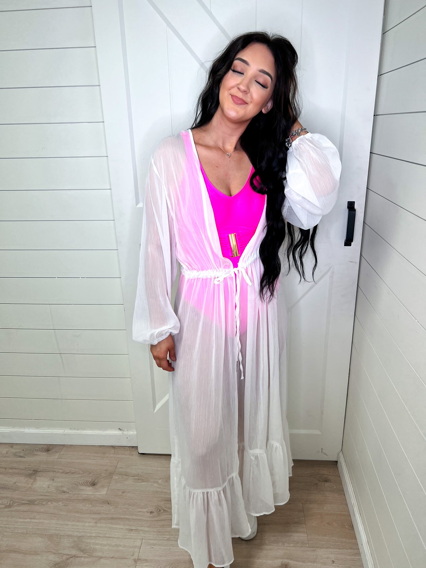 Harlow Tie Waist Kimono Swimsuit Cover Up-Shirts & Tops-Youmi-bin T6, YM2541189Kimono-The Twisted Chandelier