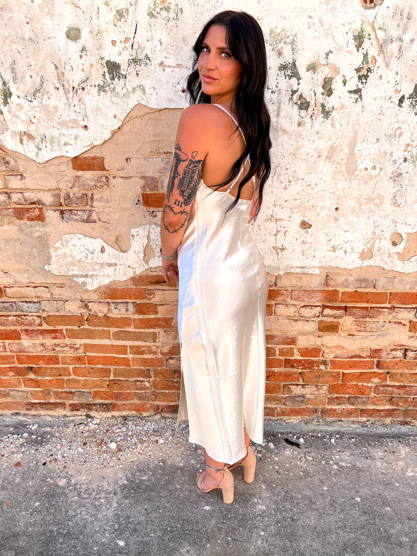 Krista Satin Cowl Neck Midi Slip Dress-Midi-hyfve--The Twisted Chandelier