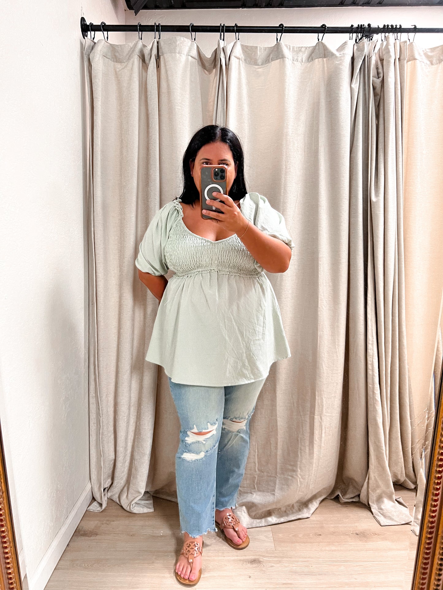 Reese V-Neck Puff Sleeve Blouse-BLOUSE TOP-Heyson-G9856-The Twisted Chandelier