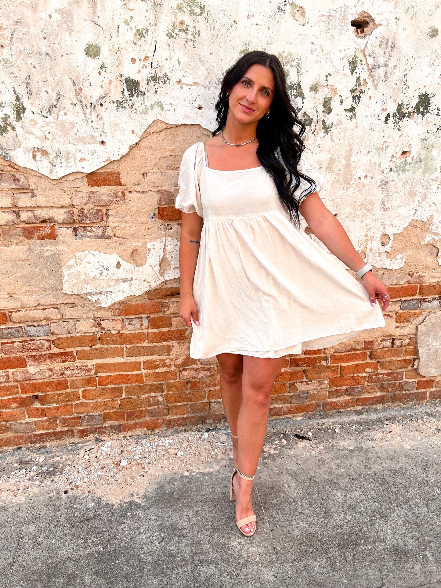 Maddy Washed Linen Tiered Midi Dress-Dress-BiBi-8/29/23, BIN A2-The Twisted Chandelier