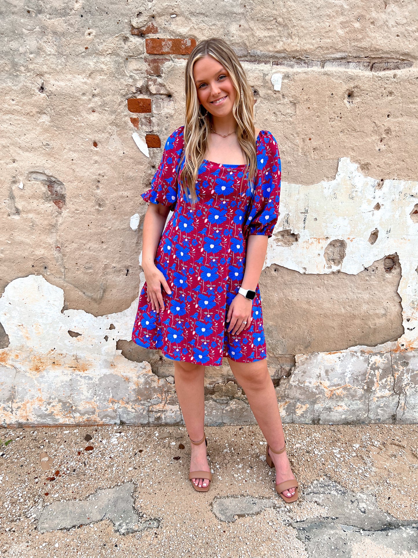 Haven Square Neck Front Smocked Bubble Dress-Kori America-1st md, 8/09/23 md, B7989-The Twisted Chandelier