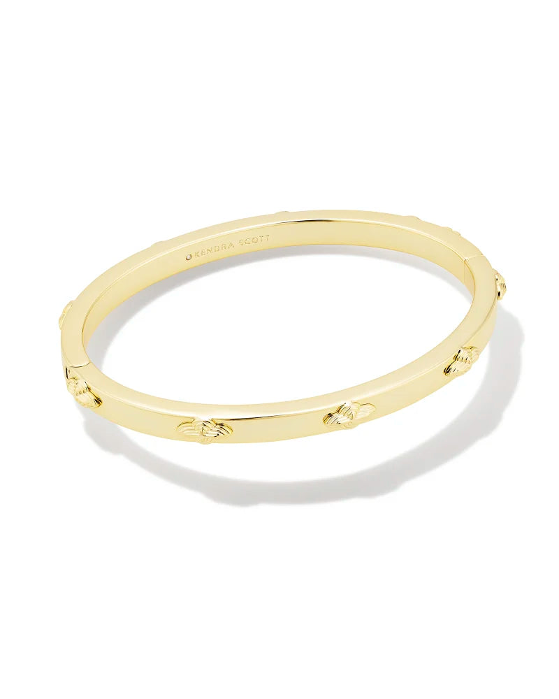 Kendra Scott Abbie Metal Bangle Bracelet Gold S/M-Bracelets-Kendra Scott-B00079GLD-The Twisted Chandelier
