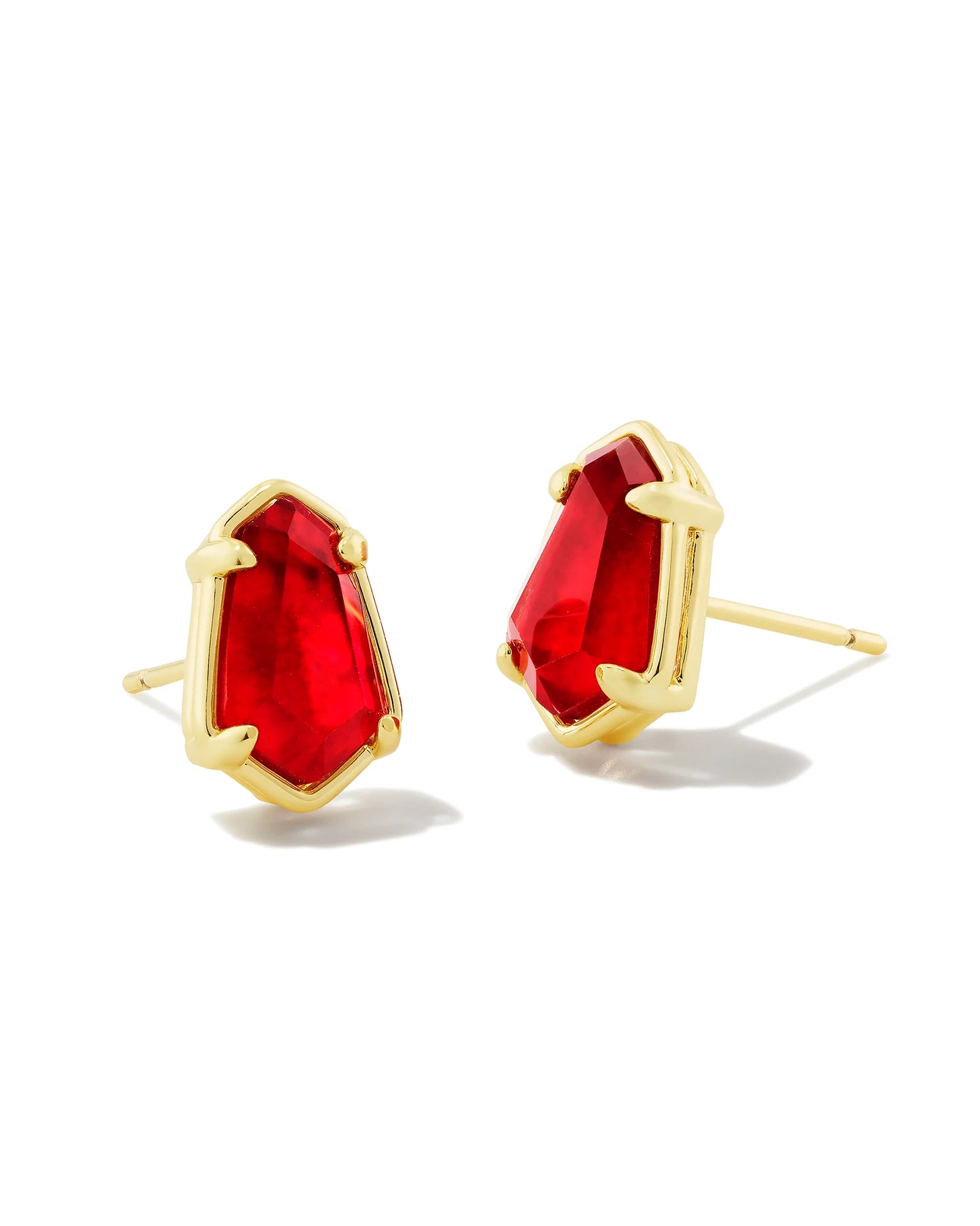 Kendra Scott Alexandria Stud Earrings Gold Cranberry Illusion-Earrings-Kendra Scott-E00259GLD-The Twisted Chandelier