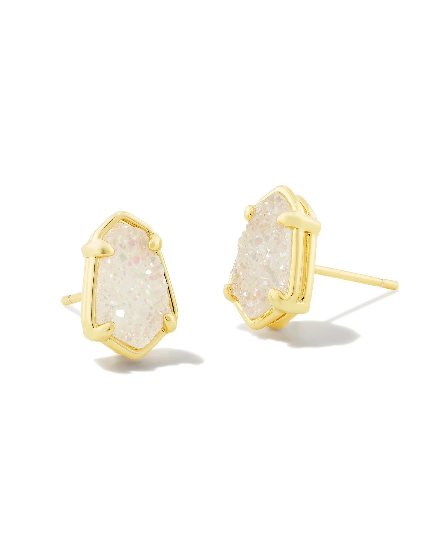 Kendra Scott Alexandria Stud Earrings Gold Iridescent Drusy-Earrings-Kendra Scott-E00259GLD-The Twisted Chandelier