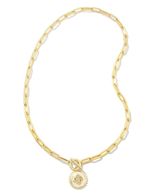 Kendra Scott Brielle Medallion Chain Necklace Gold-Necklaces-Kendra Scott-N00143GLD-The Twisted Chandelier
