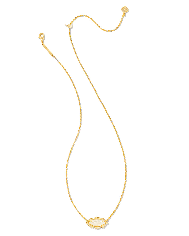 Kendra Scott Genevieve Satellite Short Pendant Necklace Gold Ivory Mother of Pearl-Necklaces-Kendra Scott-N00216GLD-The Twisted Chandelier