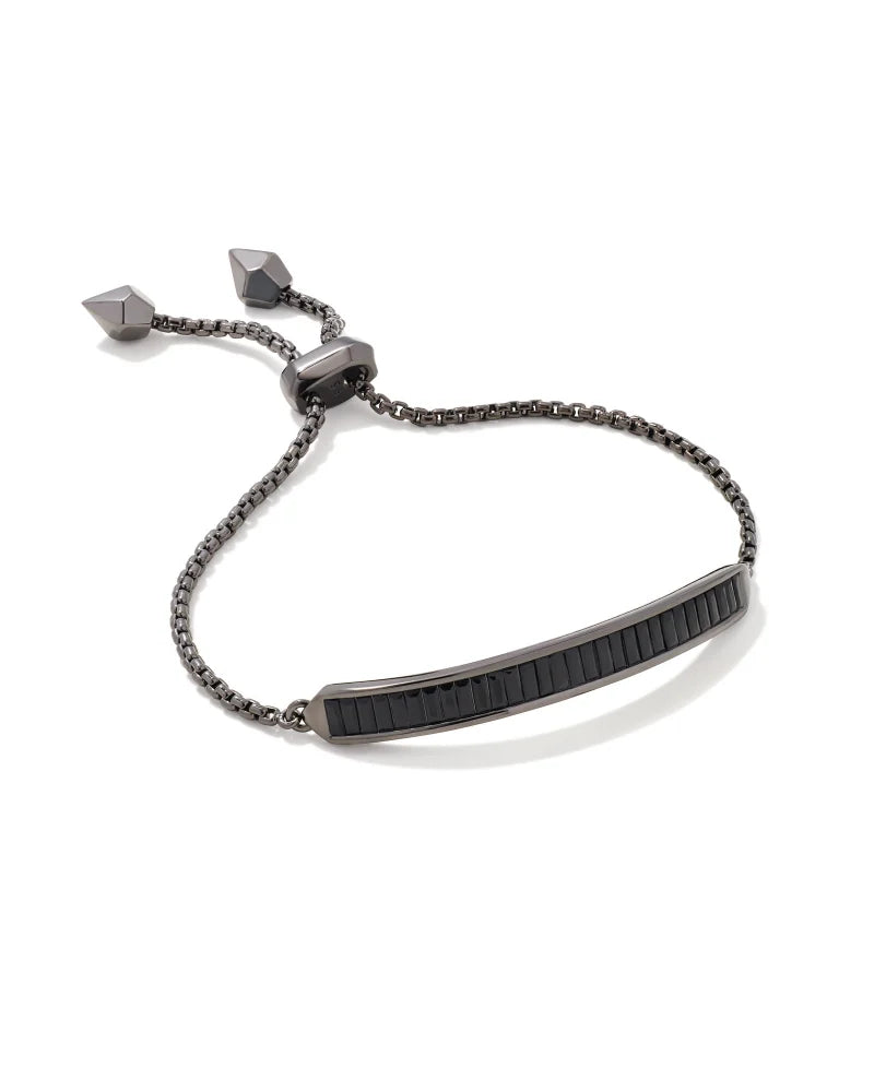 Kendra Scott Jack Delicate Bracelet Gunmetal Black Spinel-Bracelets-Kendra Scott-B1168GUN-The Twisted Chandelier