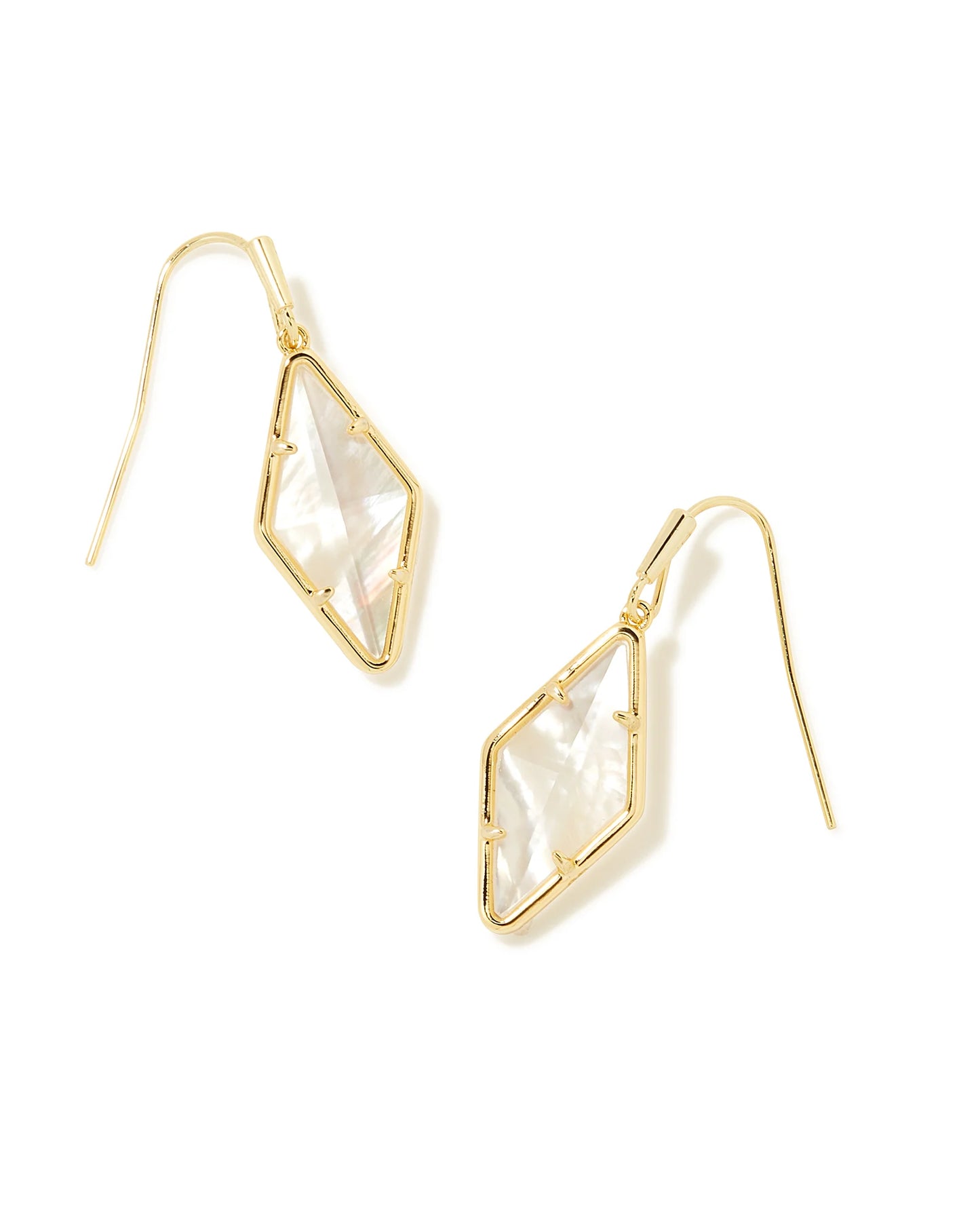 Kendra Scott Kinsley Drop Earrings Gold Ivory Mother of Pearl-Earrings-Kendra Scott-E00248GLD-The Twisted Chandelier