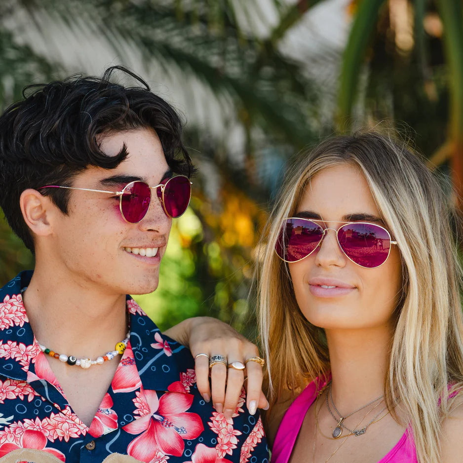 RainbowOPTX Sunglasses Round - Magenta-Accessories-Rainbow Optx-Faire-The Twisted Chandelier