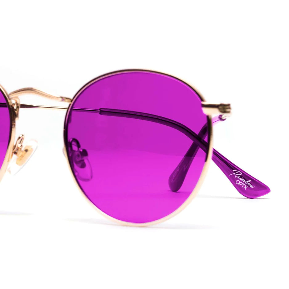 RainbowOPTX Sunglasses Round - Magenta-Accessories-Rainbow Optx-Faire-The Twisted Chandelier