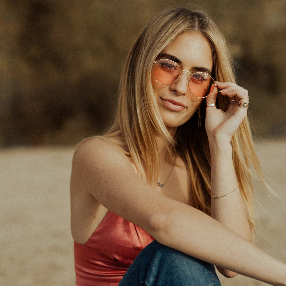 RainbowOPTX Sunglasses Round - Rose-Accessories-Rainbow Optx-Faire-The Twisted Chandelier