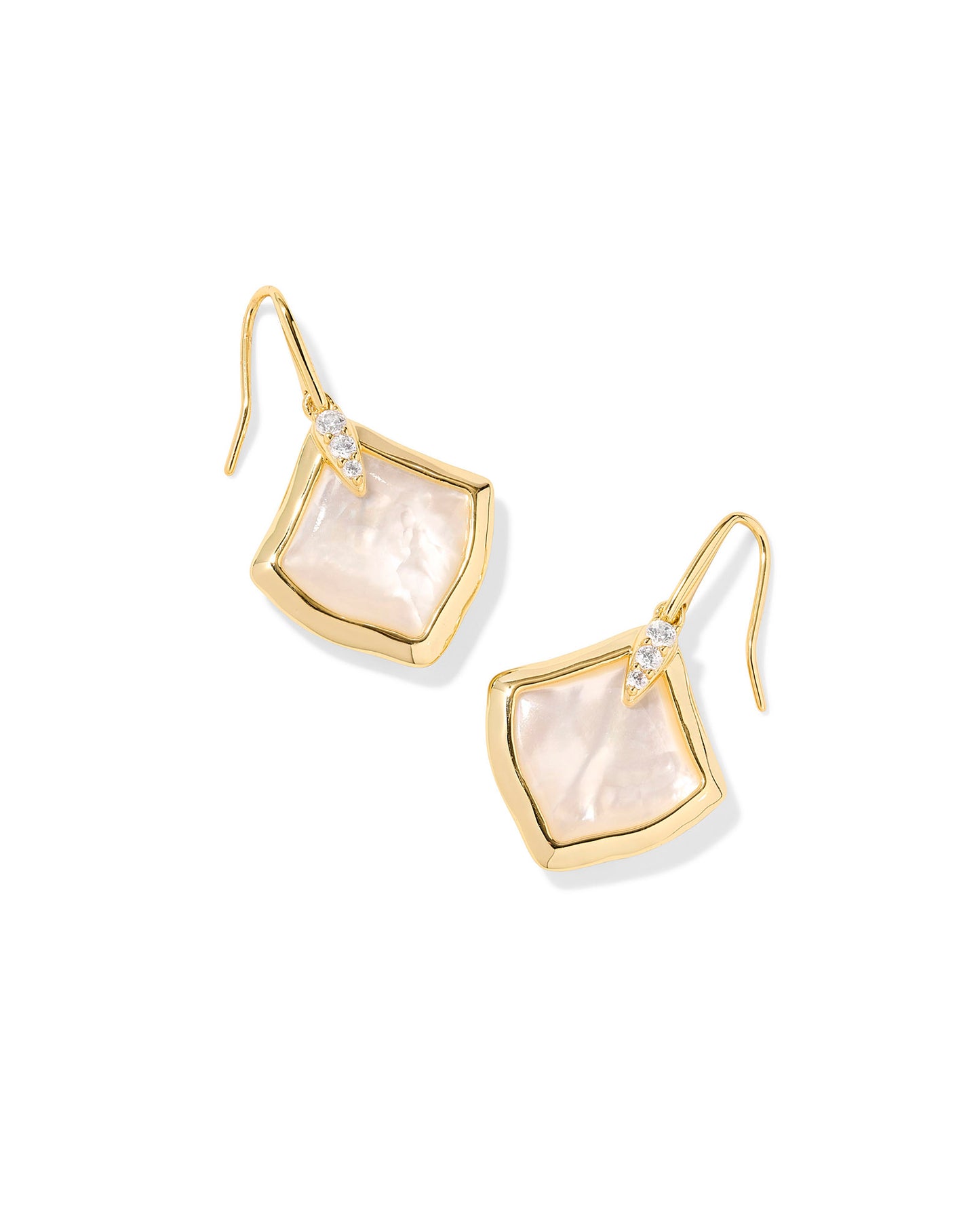 Kendra Scott Joelle Drop Earrings Gold Ivory Mother Of Pearl-Earrings-Kendra Scott-E00782GLD-The Twisted Chandelier