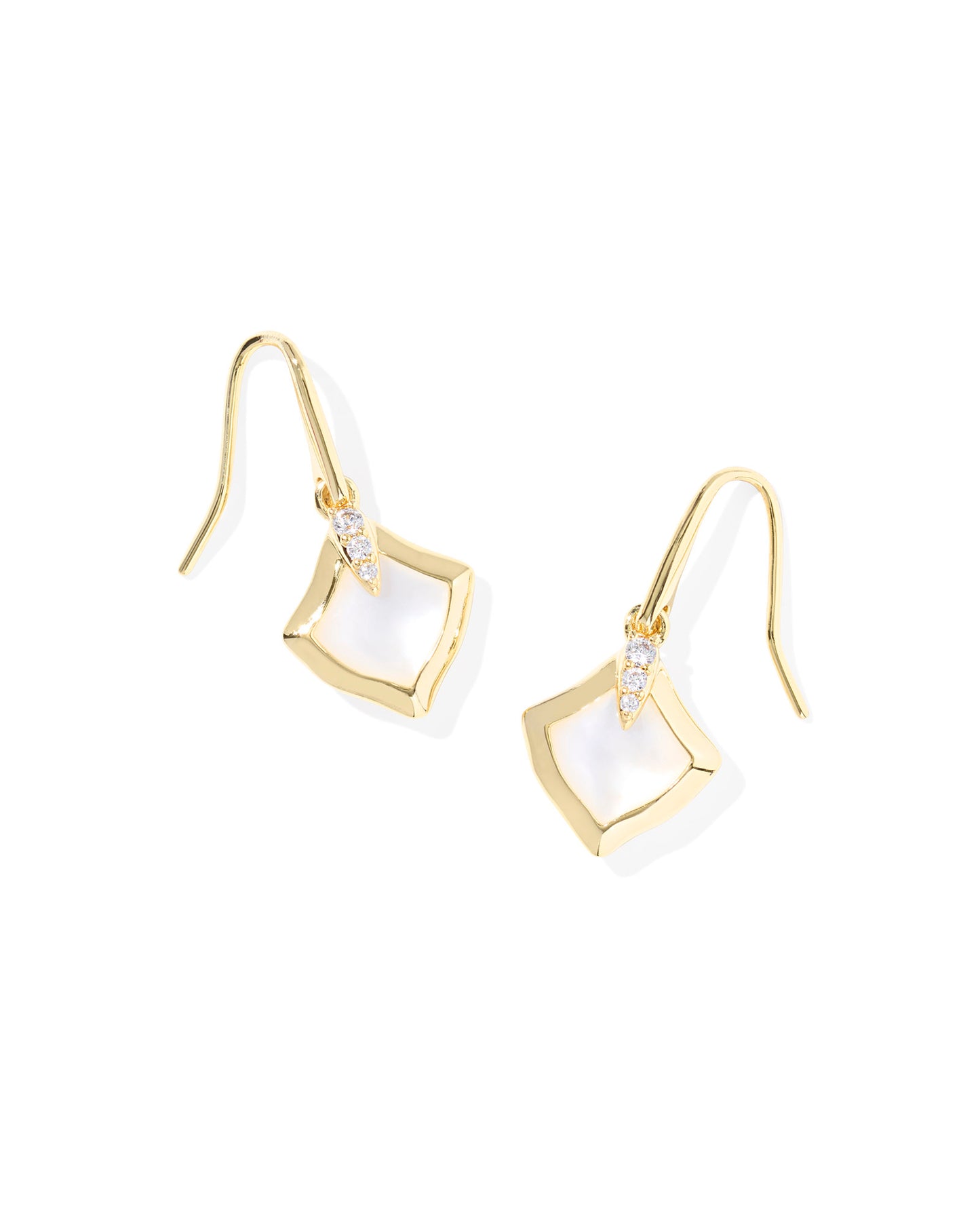 Kendra Scott Joelle Small Drop Earrings Gold Ivory Mother Of Pearl-Earrings-Kendra Scott-E00801GLD-The Twisted Chandelier