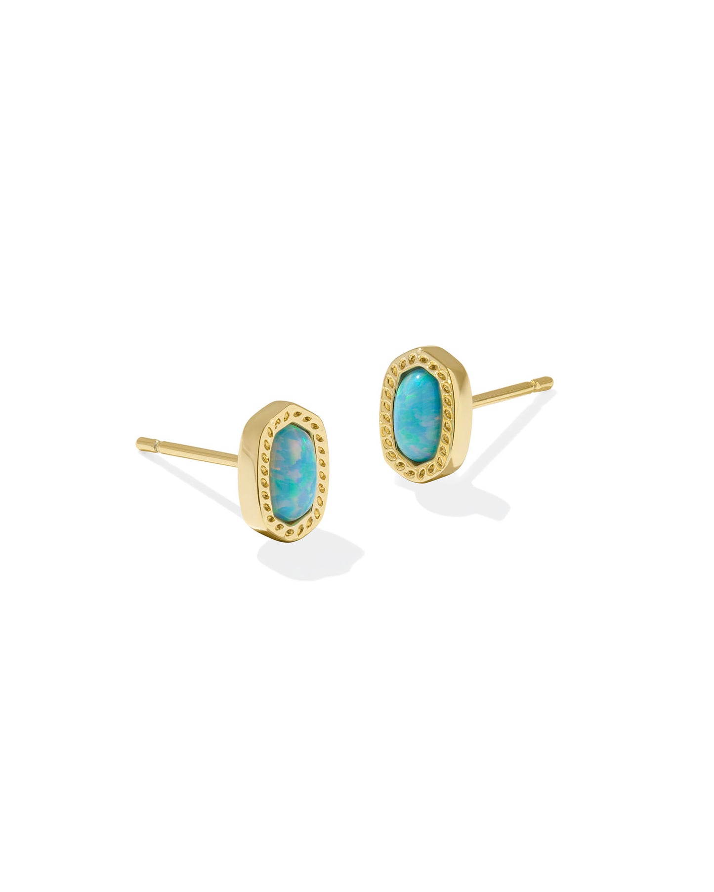 Kendra Scott Mini Ellie Stud Earrings Gold Light Teal Kyocera Opal-Earrings-Kendra Scott-E00416GLD,FD 03/05/25,Sale Kendra Scott-The Twisted Chandelier