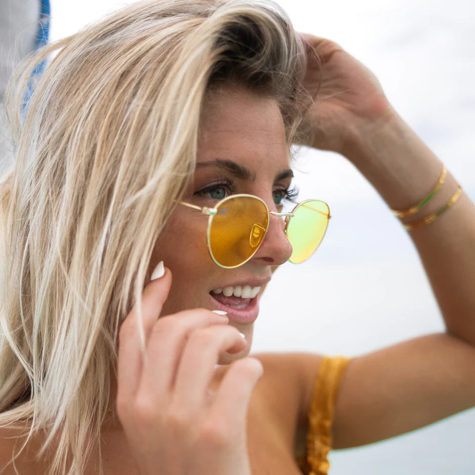 RainbowOPTX Sunglasses Round - Yellow-Accessories-Rainbow Optx-Faire-The Twisted Chandelier