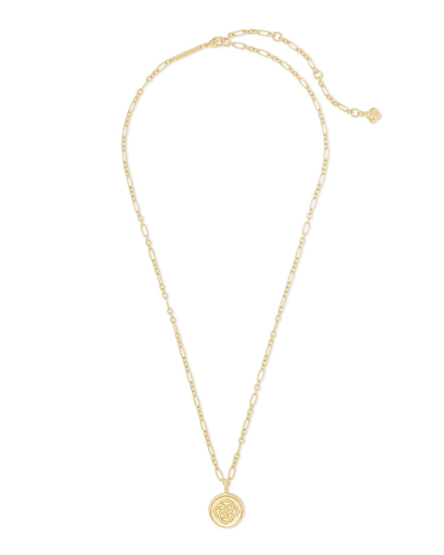 Kendra Scott Dira Coin Pendant Necklace - Gold-Necklace-Kendra Scott-APRIL2022, KS, N1611GLD-The Twisted Chandelier