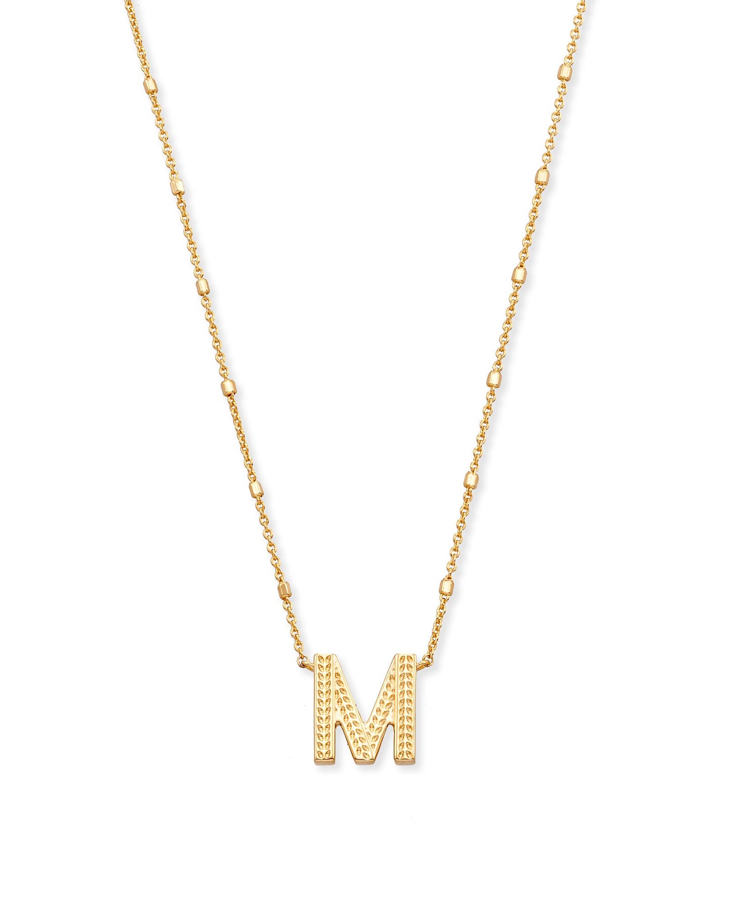 Kendra Scott Letter M Pendant Necklace Gold Metal-Necklaces-Kendra Scott-N1722GLD-M-The Twisted Chandelier