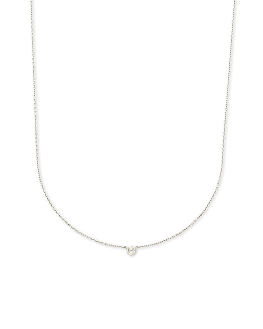 Kendra Scott Audrey Pendant Necklace 14K White Gold White Diamond-Necklaces-Kendra Scott-Max Retail, N1571WGD-The Twisted Chandelier